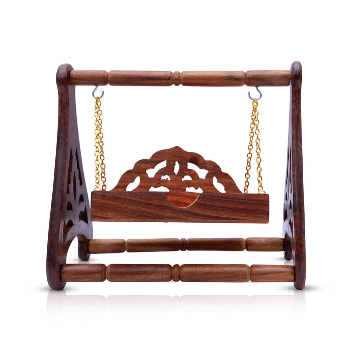 Jhula - 8 x 9 Inches | Unjal/ sheesham Wooden swing Jhula/ laddu gopal jhula/ Jhoola for God