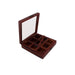 Spice Box - 2 x 8 Inches | Wooden Box/ Masala Dabba with Spoon/ Glass Storage Box for Home - Kitchen