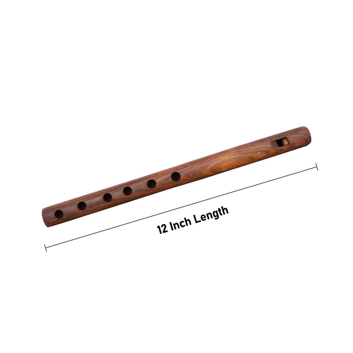 Wooden Flute - 12 Inches | Bansuri Flute/ Wooden Flute Instrument for Deity