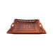 Wooden Tray | Jali Design Serving Tray/ Kitchen Tray/ Square Shape Decorative Plate for Home - Pooja Plate & Tray