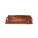 Wooden Tray With Handle - 1.5 x 12 x 6 Inches | Jali Design Serving Tray/ Kitchen Tray for Home - Pooja Plate & Tray