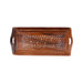 Wooden Tray With Handle - 1.5 x 14 x 6 Inches | Jali Design Serving Tray/ Kitchen Tray for Home - Pooja Plate & Tray