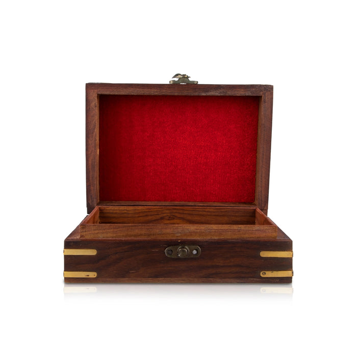 Storage Box - 2.5 x 7 x 5 Inches | Handcrafted Wooden Jewelry Box/ Wooden Box for Women - Handicraft Items