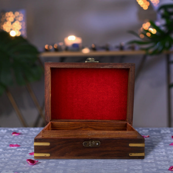 Storage Box - 2.5 x 7 x 5 Inches | Handcrafted Wooden Jewelry Box/ Wooden Box for Women - Handicraft Items