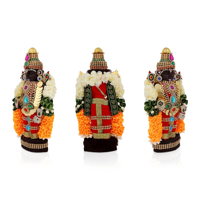 Marapachi Bommai Pair - 8 X 4 Inches | Perumal Thayar With Alankaram Statue / Decorative Marapachi Doll - Marapachi Bommai