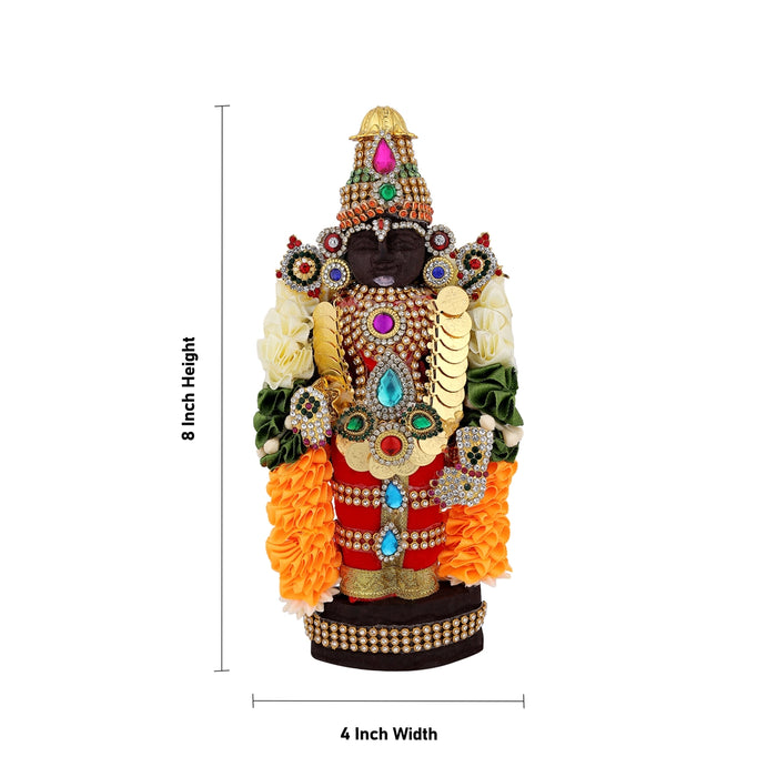 Marapachi Bommai Pair - 8 X 4 Inches | Perumal Thayar With Alankaram Statue / Decorative Marapachi Doll - Marapachi Bommai