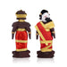 Marapachi Bommai Pair - 7 X 2.5 Inches | Wooden Statue/ Kolu Bommai/ Decorated Marapachi Doll For Golu Display - Marapachi Bommai