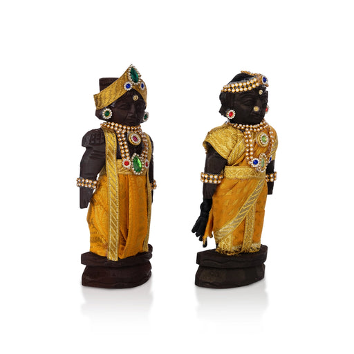 Marapachi Bommai - 6 x 3 Inch | Marapachi Doll/ Kolu Bommai/ Decorative Doll/ Wood Sculpture for Home - Marapachi Bommai