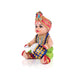 Decorated Krishna Murti With Pot - 12 X 6 Inches | Plastic Krishna Idol/ Gopal Murti For Janmashtami & Pooja - Plastic Bommai