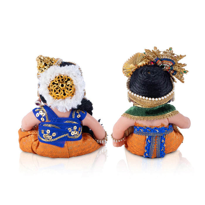 Radha Krishna Plastic Golu Bommai - 12 x 4 Inches | Giri Golu Doll/ Navaratri Golu Bommalu/ Dasara Doll