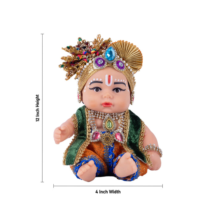 Radha Krishna Plastic Golu Bommai - 12 x 4 Inches | Giri Golu Doll/ Navaratri Golu Bommalu/ Dasara Doll