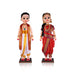 Young Couple Plastic Golu Bommai Pair - 16 x 6 Inches | Giri Golu Doll/ Navaratri Golu Bomma/ Gombe/ Bommai - Plastic Bommai