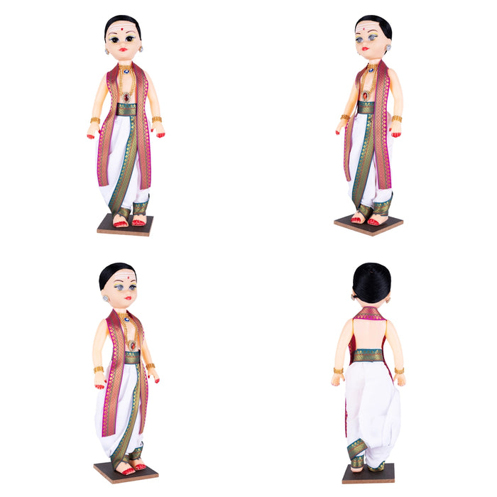 Young Couple Plastic Golu Bommai Pair - 16 x 6 Inches | Giri Golu Doll/ Navaratri Golu Bomma/ Gombe/ Bommai - Plastic Bommai