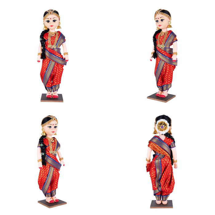Young Couple Plastic Golu Bommai Pair - 16 x 6 Inches | Giri Golu Doll/ Navaratri Golu Bomma/ Gombe/ Bommai - Plastic Bommai