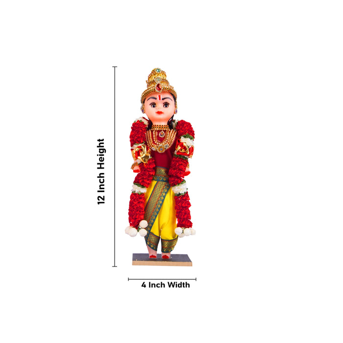 Mama Mami Standing Plastic Golu Bommai Pair - 12 x 4 Inches | Giri Golu Doll/ Navaratri Kolu Bommai/ Gombe