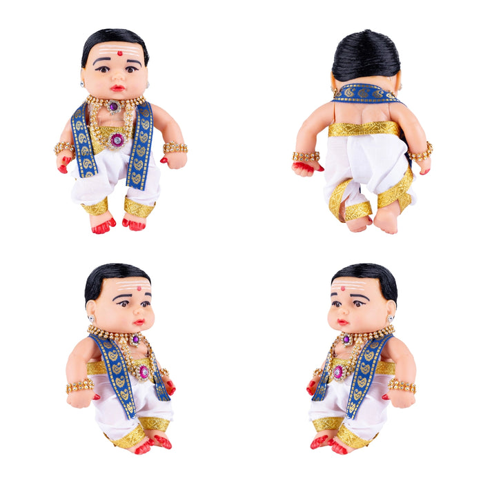 Young Couple Plastic Golu Bommai Pair - 8 x 4.5 Inches | Giri Golu Doll/ Navaratri Golu Bomma/ Gombe/ Bommai - Plastic Bommai