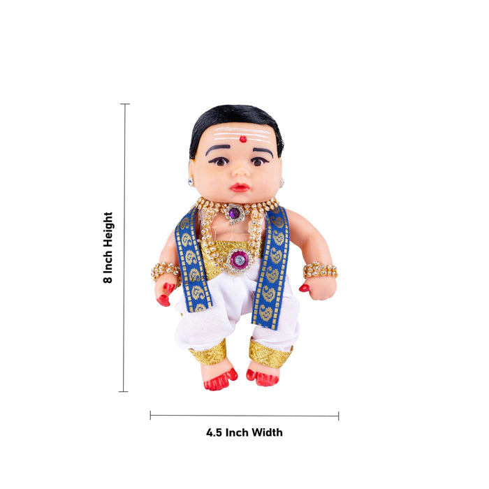 Young Couple Plastic Golu Bommai Pair - 8 x 4.5 Inches | Giri Golu Doll/ Navaratri Golu Bomma/ Gombe/ Bommai - Plastic Bommai