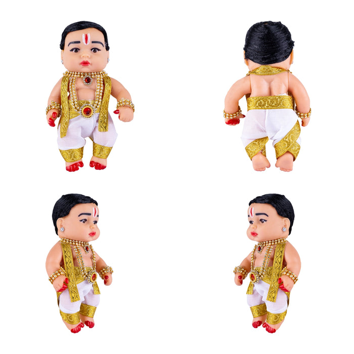 Young Couple Plastic Golu Bommai Pair - 8 x 4.5 Inches | Giri Golu Doll/ Navaratri Golu Bomma/ Gombe/ Bommai - Plastic Bommai