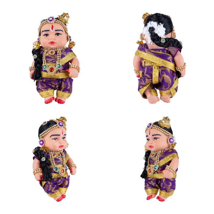 Young Couple Plastic Golu Bommai Pair - 8 x 4.5 Inches | Giri Golu Doll/ Navaratri Golu Bomma/ Gombe/ Bommai - Plastic Bommai