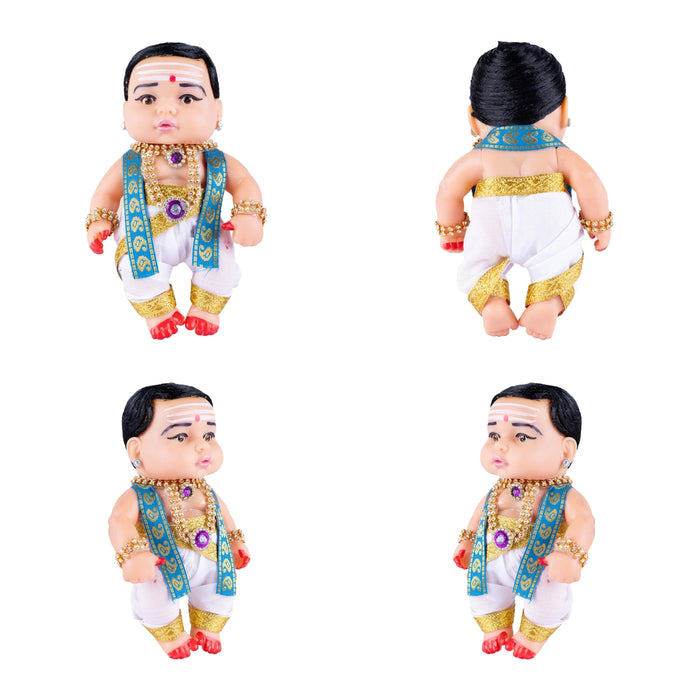 Young Couple Plastic Golu Bommai Pair - 8 x 4.5 Inches | Giri Golu Doll/ Navaratri Golu Bomma/ Gombe/ Bommai - Plastic Bommai