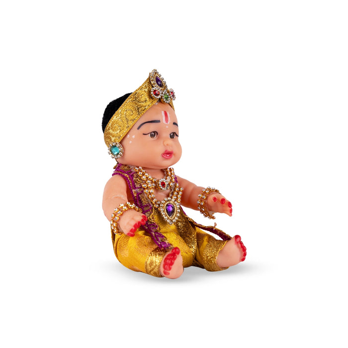 Baby Kannan Plastic Golu Bommai - 4 x 4 Inches | Giri Golu Doll/ Navaratri Golu Bomma/ Gombe/ Bommai - Plastic Bommai