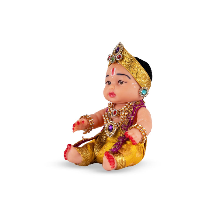 Baby Kannan Plastic Golu Bommai - 4 x 4 Inches | Giri Golu Doll/ Navaratri Golu Bomma/ Gombe/ Bommai - Plastic Bommai