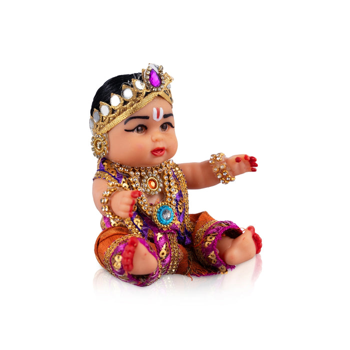 Baby Kannan Plastic Golu Bommai - 4 x 4 Inches | Giri Golu Doll/ Navaratri Golu Bomma/ Gombe/ Bommai