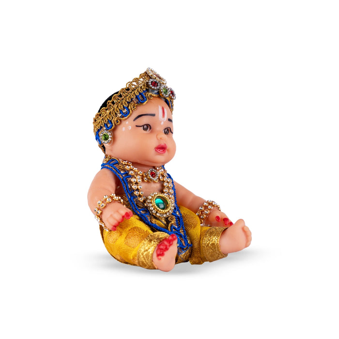 Baby Kannan Plastic Golu Bommai - 4 x 4 Inches | Giri Golu Doll/ Navaratri Golu Bomma/ Gombe/ Bommai - Plastic Bommai