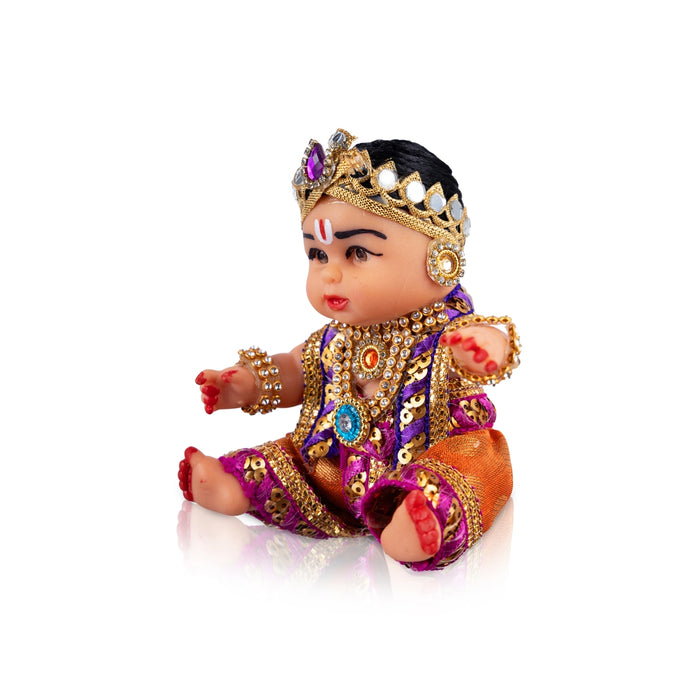 Baby Kannan Plastic Golu Bommai - 4 x 4 Inches | Giri Golu Doll/ Navaratri Golu Bomma/ Gombe/ Bommai