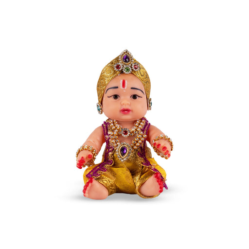 Baby Kannan Plastic Golu Bommai - 4 x 4 Inches | Giri Golu Doll/ Navaratri Golu Bomma/ Gombe/ Bommai - Plastic Bommai