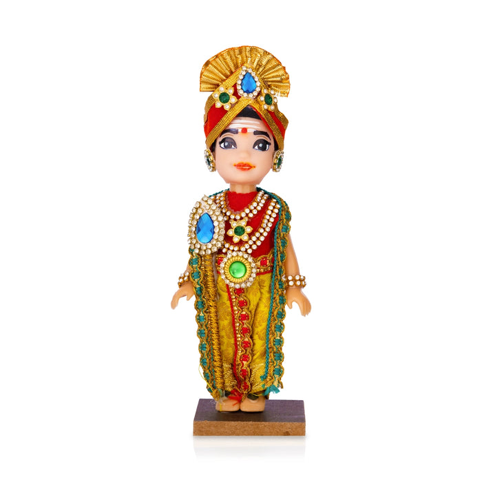 Murugan Plastic Golu Bommai - 7 x 2 Inches | Giri Golu Doll/ Navaratri Kolu Bommai/ Gombe/ Dasara Doll