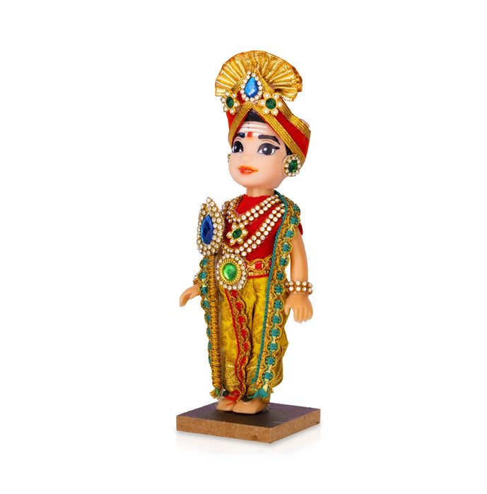 Murugan Plastic Golu Bommai - 7 x 2 Inches | Giri Golu Doll/ Navaratri Kolu Bommai/ Gombe/ Dasara Doll