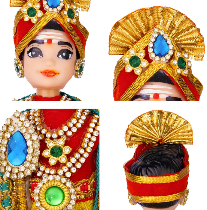 Murugan Plastic Golu Bommai - 7 x 2 Inches | Giri Golu Doll/ Navaratri Kolu Bommai/ Gombe/ Dasara Doll