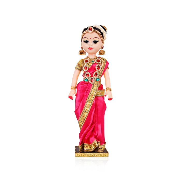 Andal Statue Plastic Golu Bommai - 16 X 6 Inches | Goda Devi/ Giri Golu Doll/ Navaratri Golu Bomma/ Gombe/ Bommai - Plastic Bommai
