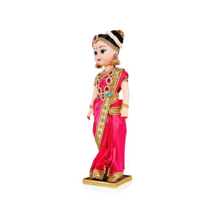 Andal Statue Plastic Golu Bommai - 16 X 6 Inches | Goda Devi/ Giri Golu Doll/ Navaratri Golu Bomma/ Gombe/ Bommai - Plastic Bommai