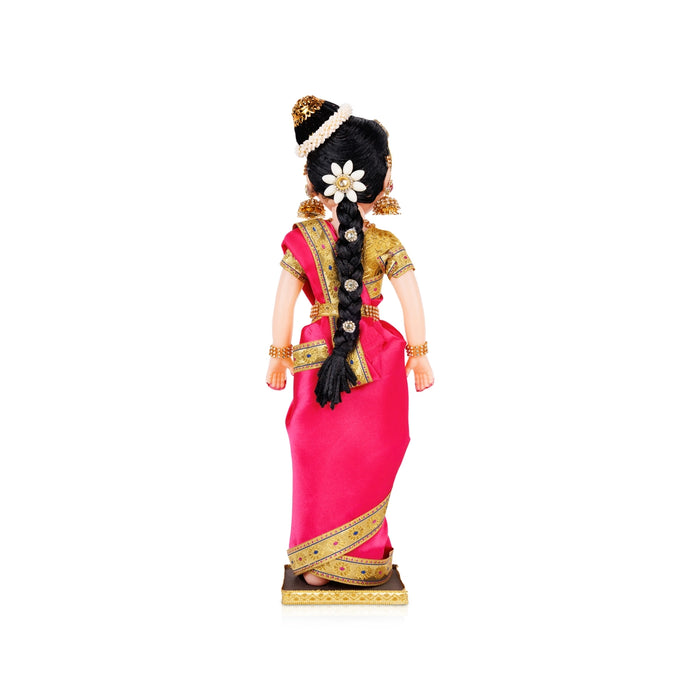 Andal Statue Plastic Golu Bommai - 16 X 6 Inches | Goda Devi/ Giri Golu Doll/ Navaratri Golu Bomma/ Gombe/ Bommai - Plastic Bommai