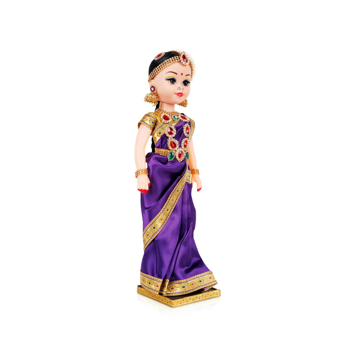 Andal Statue Plastic Golu Bommai - 16 X 6 Inches | Goda Devi/ Giri Golu Doll/ Navaratri Golu Bomma/ Gombe/ Bommai - Plastic Bommai