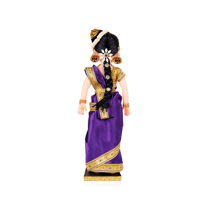 Andal Statue Plastic Golu Bommai - 16 X 6 Inches | Goda Devi/ Giri Golu Doll/ Navaratri Golu Bomma/ Gombe/ Bommai - Plastic Bommai