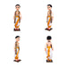 Iyengar Young Couple Cloth Golu Bommai Pair- 16 x 5.5 Inches | Giri Golu Doll/Navaratri Golu Bomma/Gombe/Bommai - Cloth Kolu Bommai