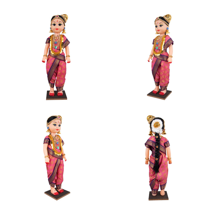 Iyengar Young Couple Cloth Golu Bommai Pair- 16 x 5.5 Inches | Giri Golu Doll/Navaratri Golu Bomma/Gombe/Bommai - Cloth Kolu Bommai