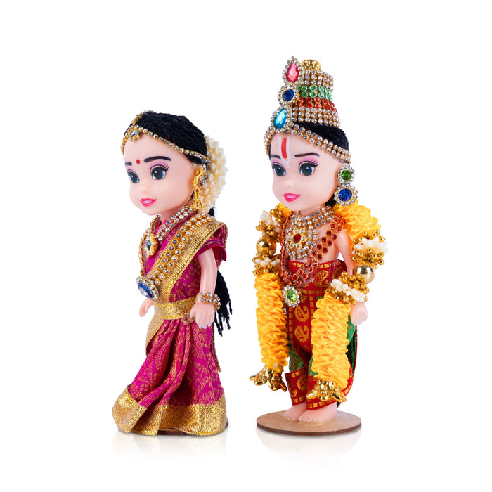 Perumal Andal Plastic Golu Bommai - 7 x 2.5 Inches | Giri Golu Doll/ Navaratri Golu Bomma/ Dasara Doll