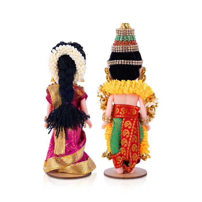 Perumal Andal Plastic Golu Bommai - 7 x 2.5 Inches | Giri Golu Doll/ Navaratri Golu Bomma/ Dasara Doll