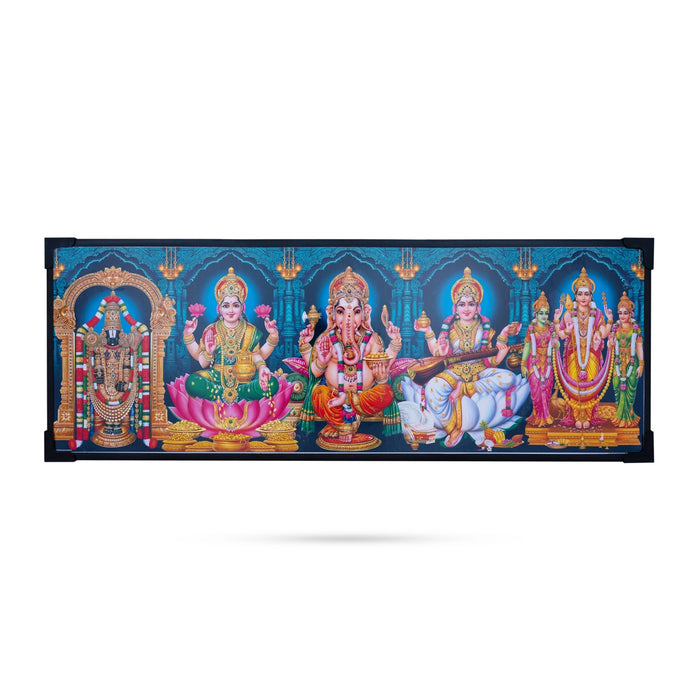 Multiple God Frame Giri - 5 God in One Frame | Hindu God Photo Frame | Pooja Return Gifts