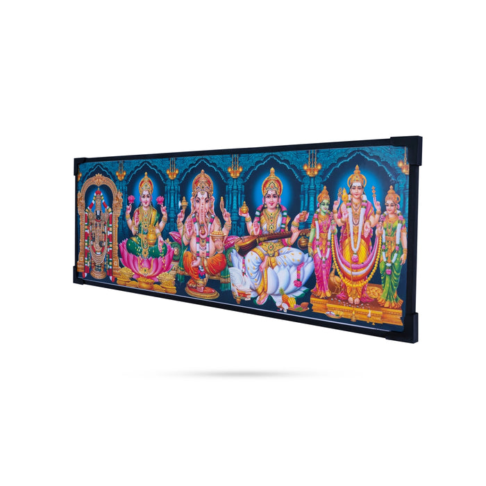 Multiple God Frame Giri - 5 God in One Frame | Hindu God Photo Frame | Pooja Return Gifts