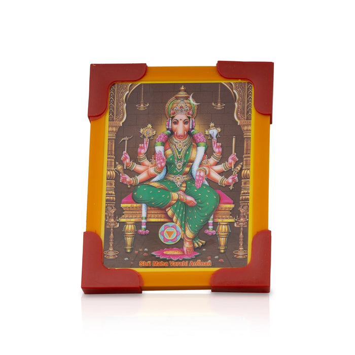 Laminated Photo Frame With Back Stand - 3 x 4 Inches | Picture Frame/ Photo Lamination And Framing for Pooja - Hindu God Photos & Frames