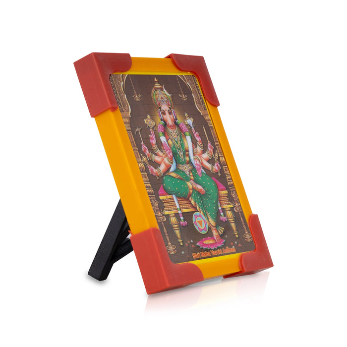 Laminated Photo Frame With Back Stand - 3 x 4 Inches | Picture Frame/ Photo Lamination And Framing for Pooja - Hindu God Photos & Frames
