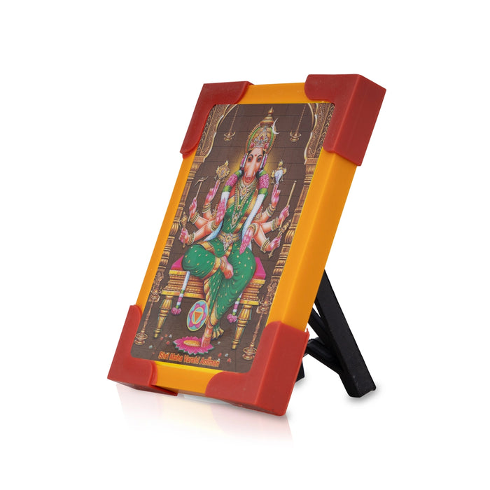 Laminated Photo Frame With Back Stand - 3 x 4 Inches | Picture Frame/ Photo Lamination And Framing for Pooja - Hindu God Photos & Frames