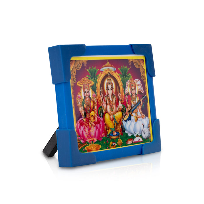 Laminated Photo Frame With Back Stand - 3 x 4 Inches | Picture Frame/ Photo Lamination And Framing for Pooja - Hindu God Photos & Frames