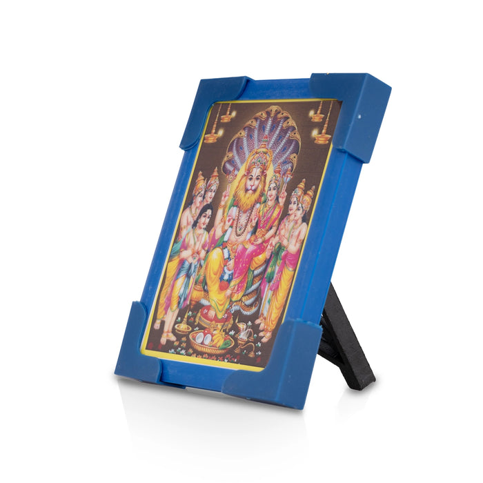 Laminated Photo Frame With Back Stand - 3 x 4 Inches | Picture Frame/ Photo Lamination And Framing for Pooja - Hindu God Photos & Frames