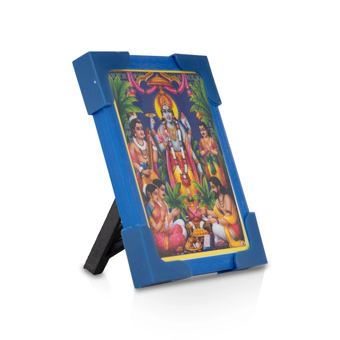 Laminated Photo Frame With Back Stand - 3 x 4 Inches | Picture Frame/ Photo Lamination And Framing for Pooja - Hindu God Photos & Frames